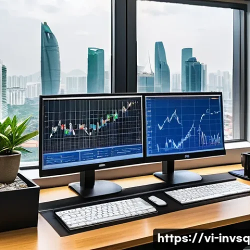 Home 11 대체투자 옵션 가치 평가를 위한 수식 - A detailed financial analyst workspace in a modern Vietnamese office, with multiple screens displayi...