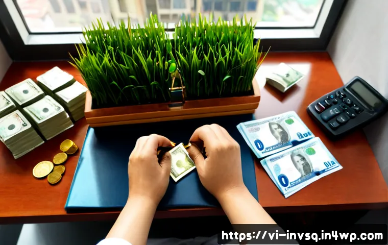 Home 17 대체투자 옵션의 자산 배분 전략 - Photorealistic overhead view of a Vietnamese financial advisor’s clean desk in Ho Chi Minh City, han...
